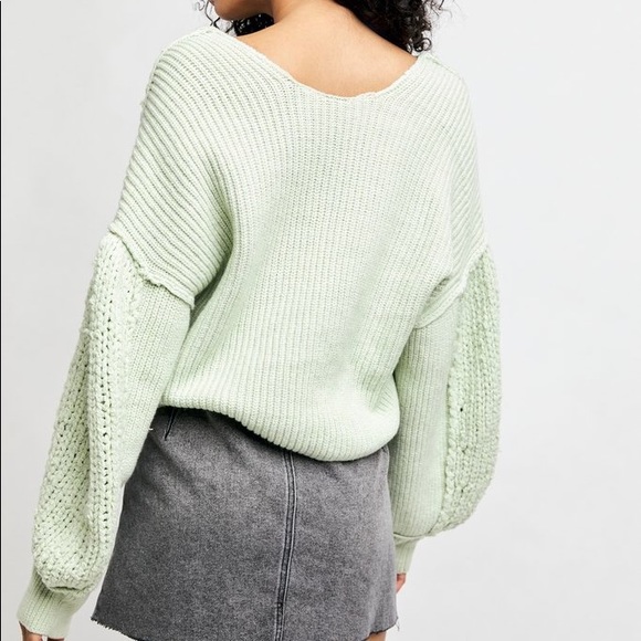 Free people crop sweater green - Picture 2 of 6